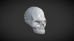 Stylized Skull face, skeleton, demon, head, skull, creature, spooky, bones
