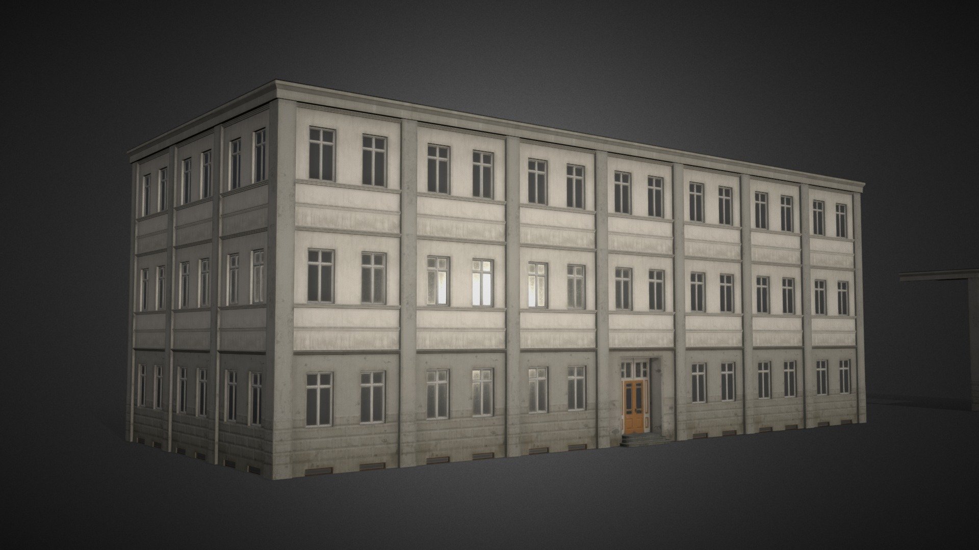 Full modular, game ready low-poly building which you can costumize. 8 segments with one material 3d model