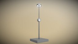 Street Light (1) with Station Clock (High-Poly)