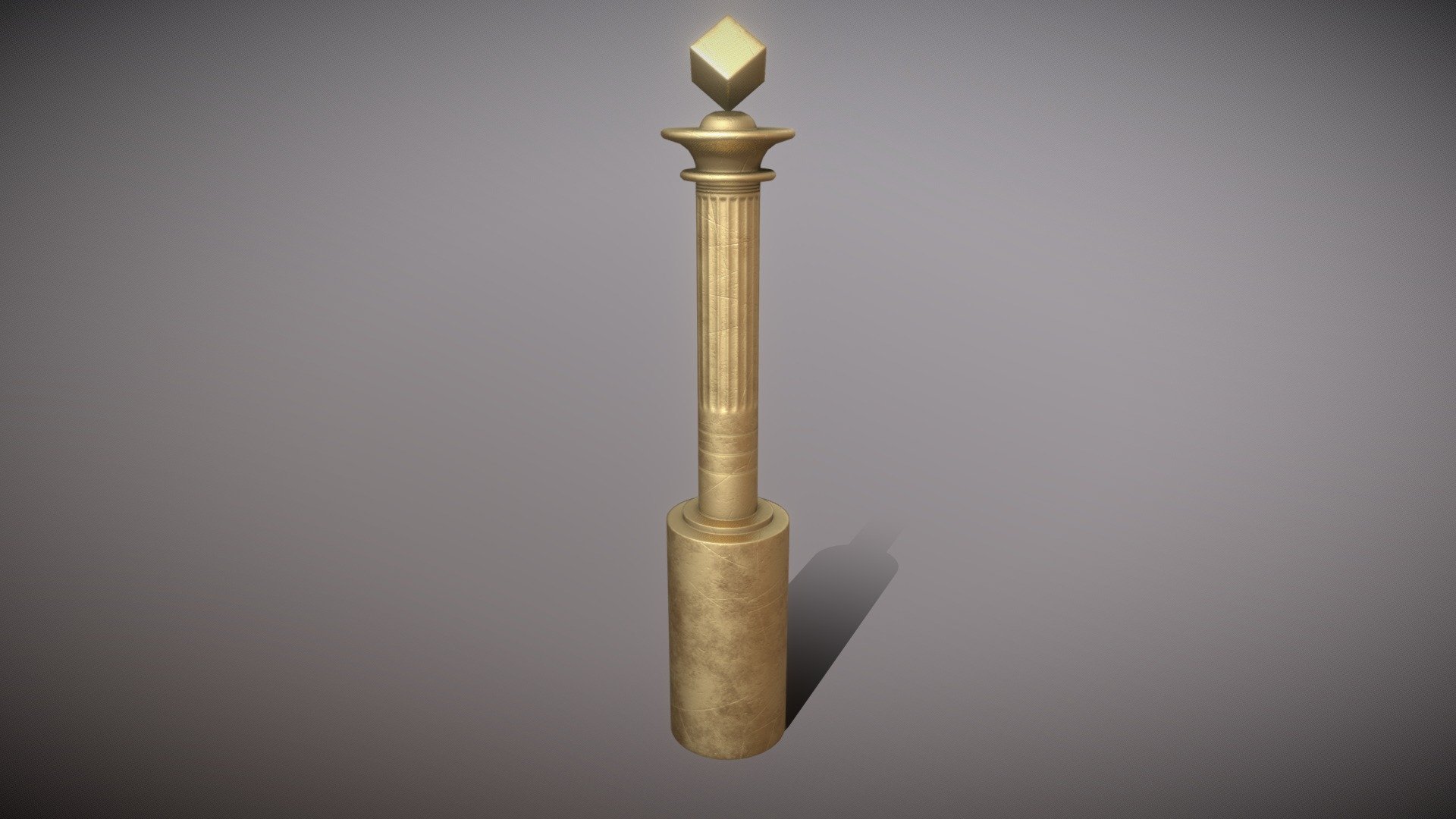 Golden Pillar - 3D model by JacobH.art (@JCubeH) 3d model