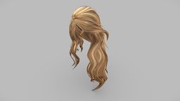 Latetia Over Shoulder Long Female Polygon Hair hair, to, mesh, fashion, girls, long, brown, beautiful, womens, over, elegant, shoulder, left, blonde, hairstyle, wavy, pbr, female, polygon