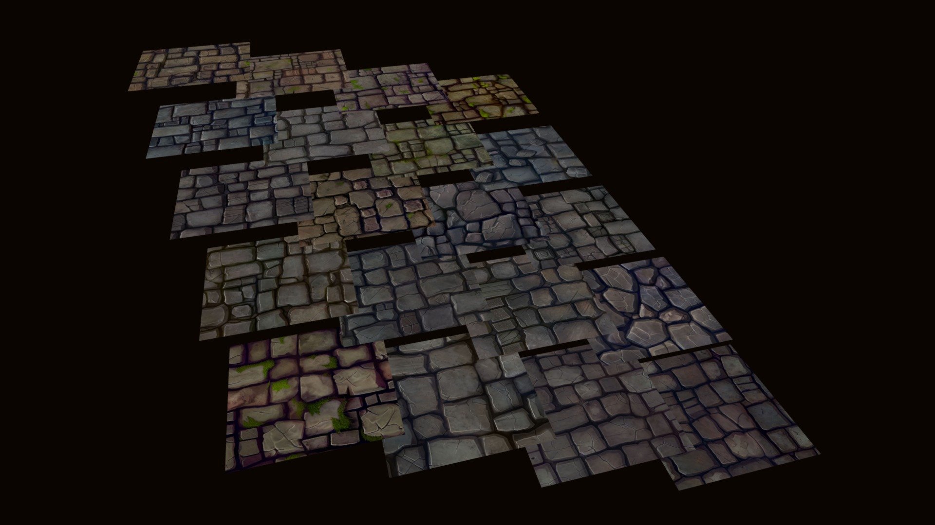 The rocky road brought you to the dungeon entrance. Footsteps echoing off ancient stone.

The gleaming floor reflects your torchlight, leading you to a new adventure &hellip;With our tileable textures :) 




20 Color Textures (seamless)

2048 x 2048 size

Hand Painted

Mobile friendly 

Help us by rating and commenting, this will motivate us to create more assets and improve - Dungeon & Stone Road 20 TEXTURES, Handpaint #1 - Buy Royalty Free 3D model by Texture Me (@textureme) 3d model