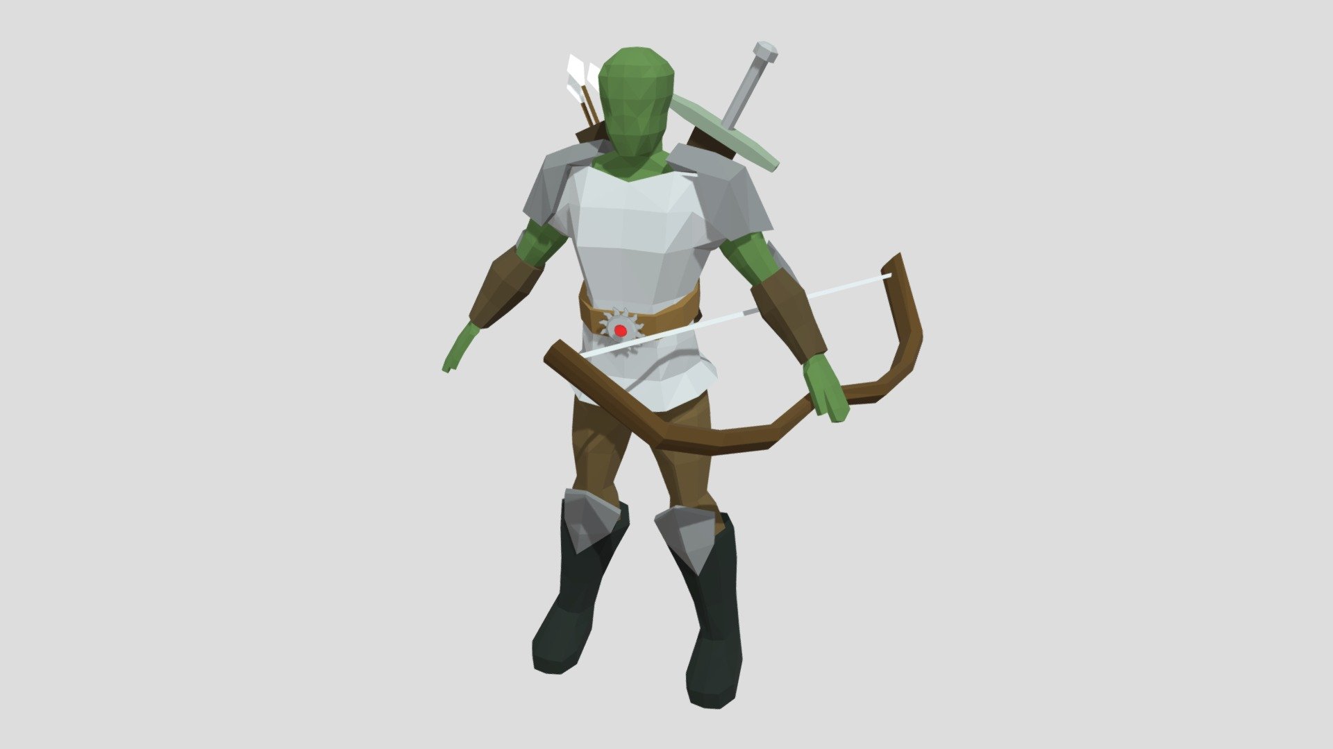 Mambo Numbafive, half-orc fighter, inventor of the chicken roll - Mambo Numbafive: D&D Fighter - Download Free 3D model by Cianon 3d model