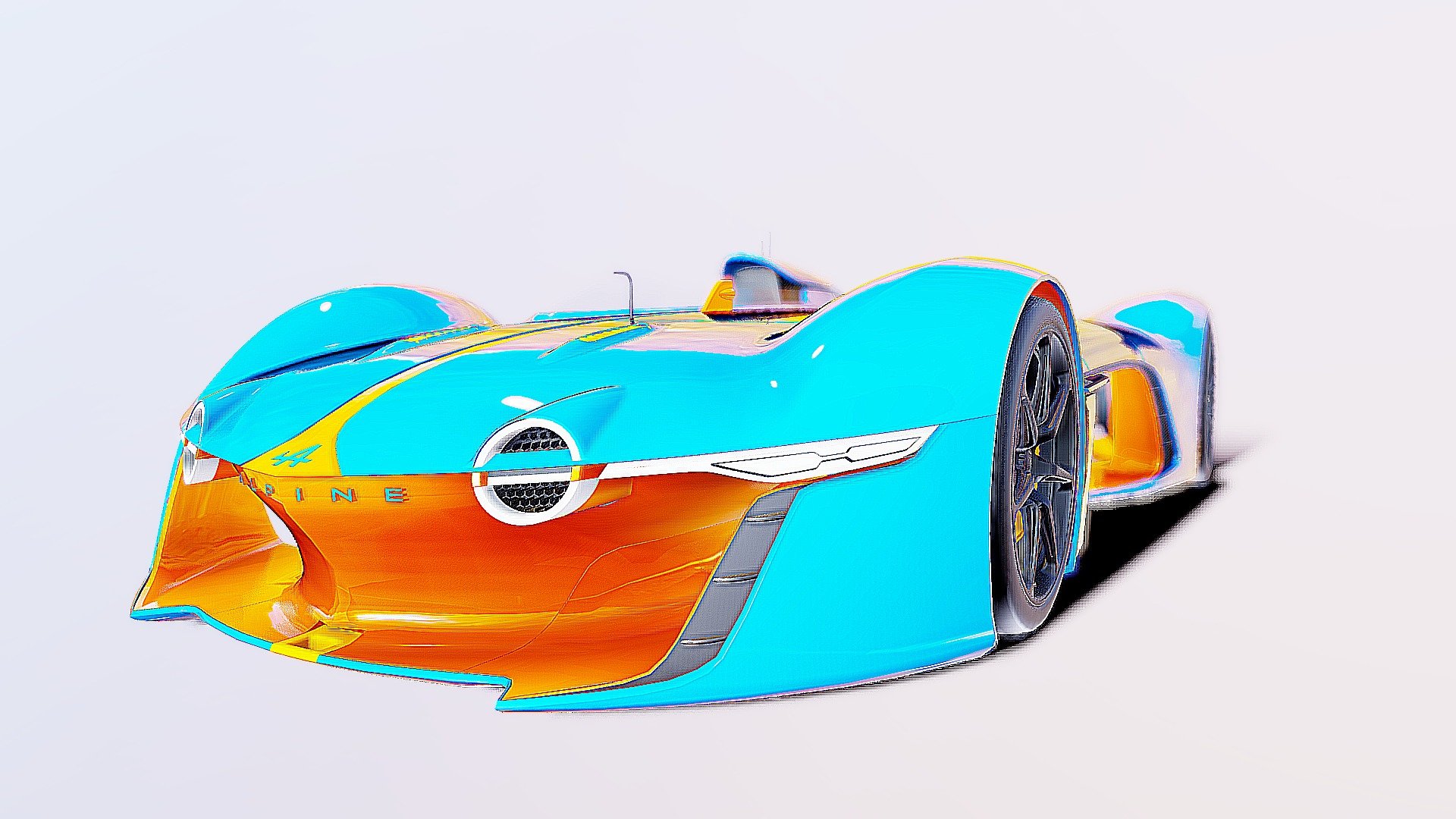 The Alpine Vision Gran Turismo 2017 is a concept race car produced by Alpine. It appears in Gran Turismo Sport and Gran Turismo 7. This car is an evolved version of the Alpine Vision Gran Turismo. It features optimized aerodynamics through the addition of a front spoiler, side intakes and rear wings 3d model