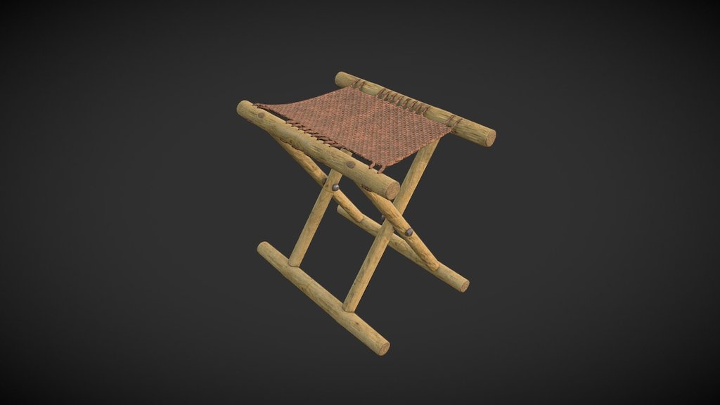This folding stool was believed to have been introduced to China during the Han Dynasty in the 2nd century C.E. Seats were uncommon prior to the so-called &lsquo;Barbarian Seat', named for the northern and western nomads who used them 3d model