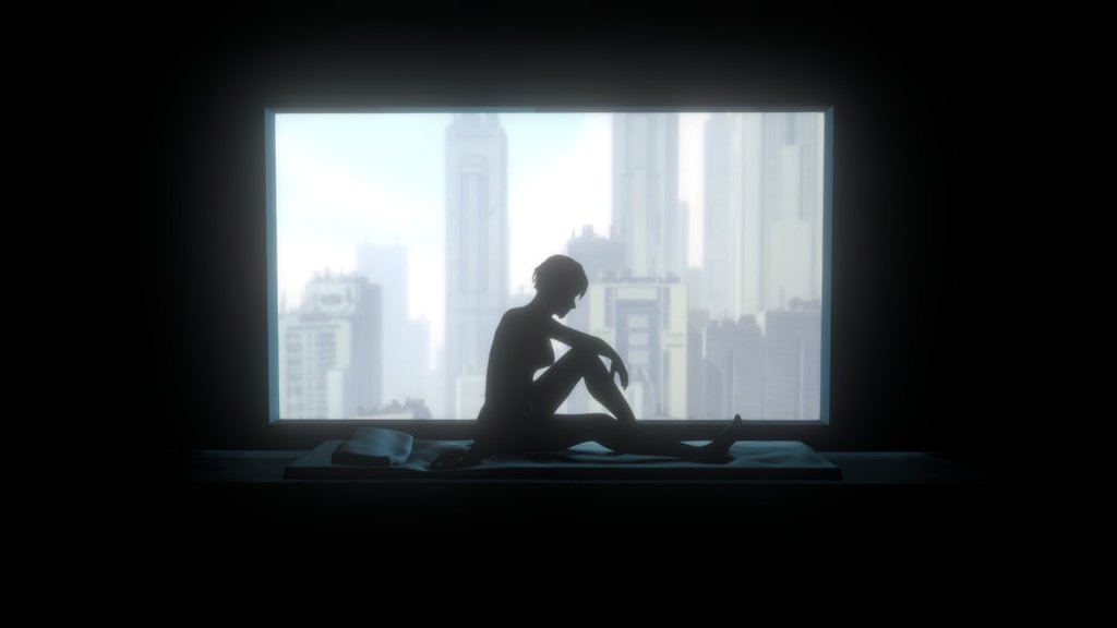 Because the upcoming release of Ghost in the Shell live action film, recently i watched the original film again, one of my favourites of all times. I love the scene when Motoko is in her apartment, and because of this i thought to make it in 3D.
For this i wanted to make my first baking lighting textures, that's the reason it's shadeless. I hope you like it! 

Inspired by the great work of @Poribo

https://sketchfab.com/models/82367f6a22644f6f88b462077611559e

Made with Maya, Zbrush and Mudbox 3d model