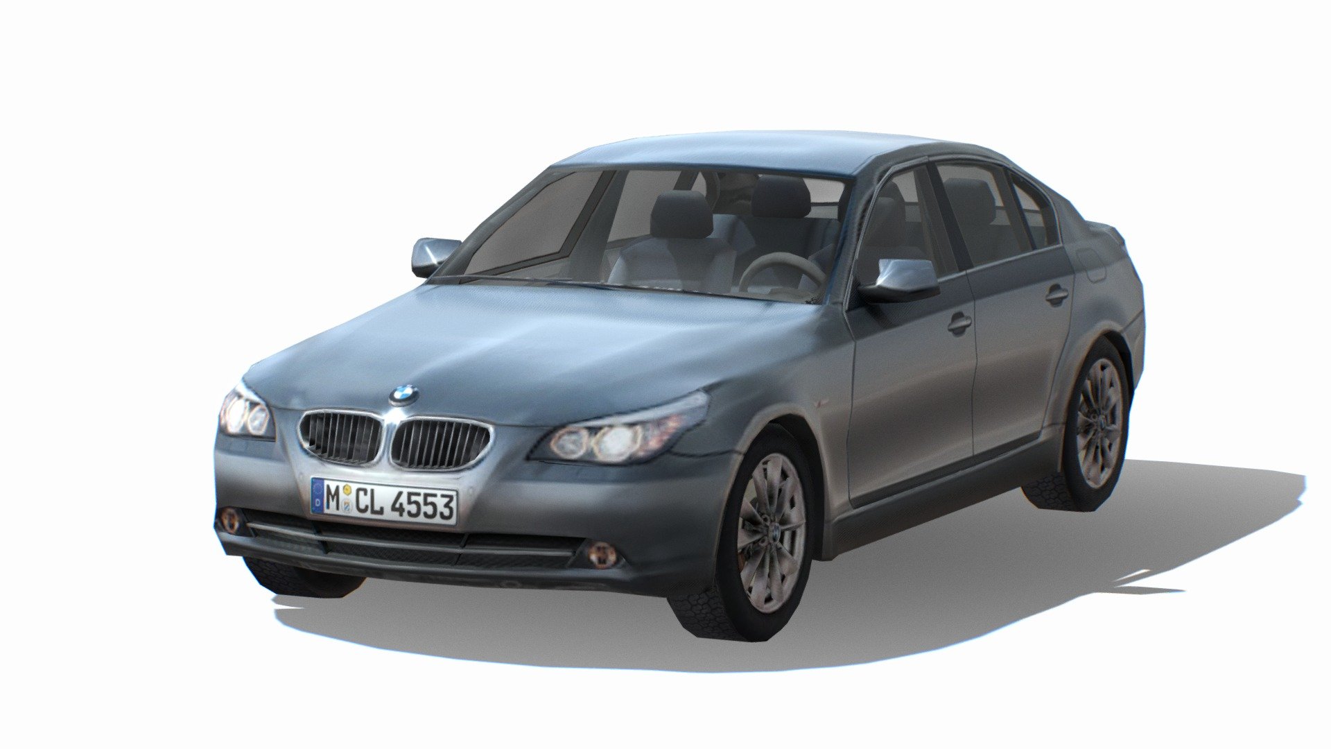 2006 BMW 5- Series E60 545i1 lowpoly car model

Statistics:

Vertices: 5,620

Edges: 10,432

Faces: 4,970

Triangles: 10,145

&#9745; UV maps

&#9745; Clean topology

&#9745; 
&#9745; Ready for animation rig, wheels turnning connected to handle wheel, all doors are rigged.
 - lowpoly car BMW 5- Series E60 2006 - Buy Royalty Free 3D model by SalHirut 3d model