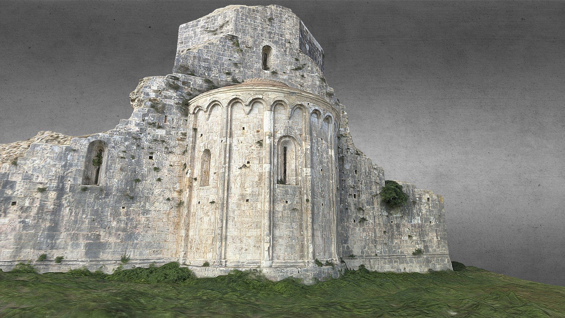 Low resolution 3D model obtained with close range photogrammetry , using terrestrial and UAV images - San Bruzio - 3D model by ATS 3d model