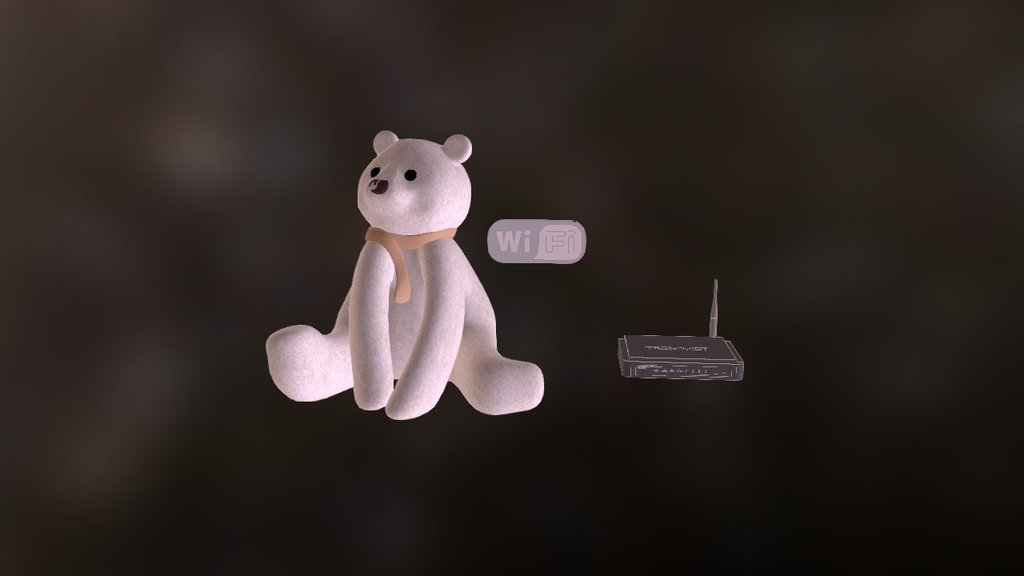 Tethered Teddy Bear - 3D model by Ed (@ed.smelser) 3d model