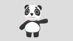 cute panda bear, cute, panda, bamboo, chinese, cartoon
