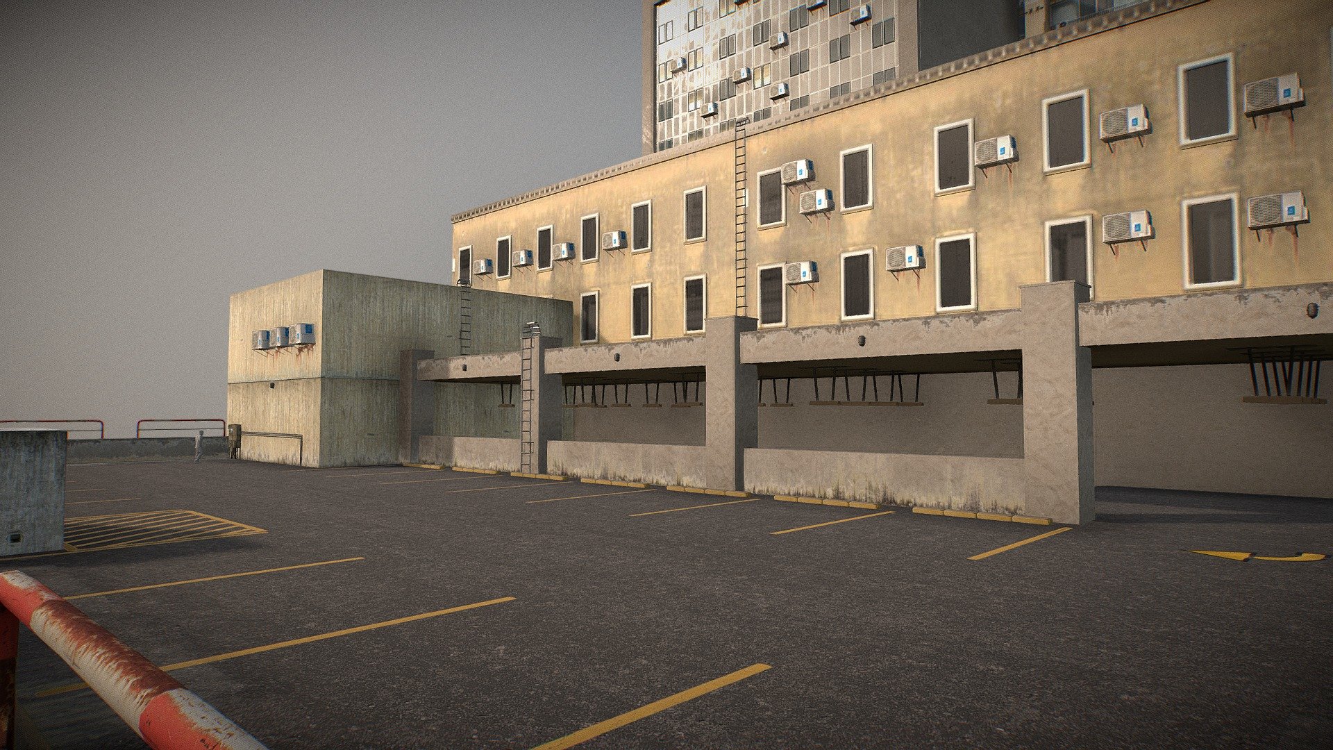 3D Model of 1st floor parking made in blender . All textures are included in the file .

vertices      -   121,252
triangles    -   227,723

model is completely UV wrapped .
 Scene follows a Hierarchy 

SCENE /
             /FAR_BUILDINGS
             /IMPERFECTIONS
             /MAIN_PARKING
             /SCENE_FILLERS


         HERE ARE SOME RENDERS DONE IN THIS SCENE

https://www.artstation.com/artwork/g8ZyEK   -   MUSTANG GT 2024

https://www.artstation.com/artwork/X1AbBY   -   BMW M4 LBW


hope you guys like the model . If you doplease give a like and share your valuable comments

         **THANK YOU**
 - PARKING LOT - 3D model by RG_models 3d model