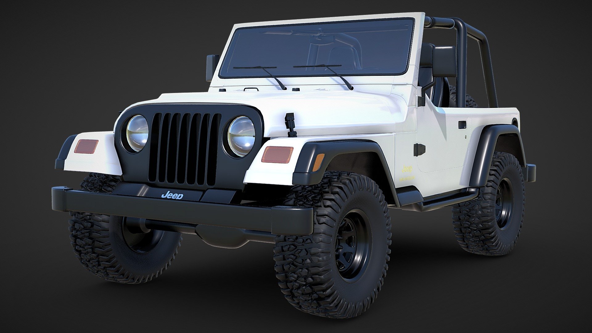 Jeep Wrangler 1997 Stock Variation - Jeep Wrangler 1997 Stock - Buy Royalty Free 3D model by Pitstop 3D (@Pitsop3D) 3d model