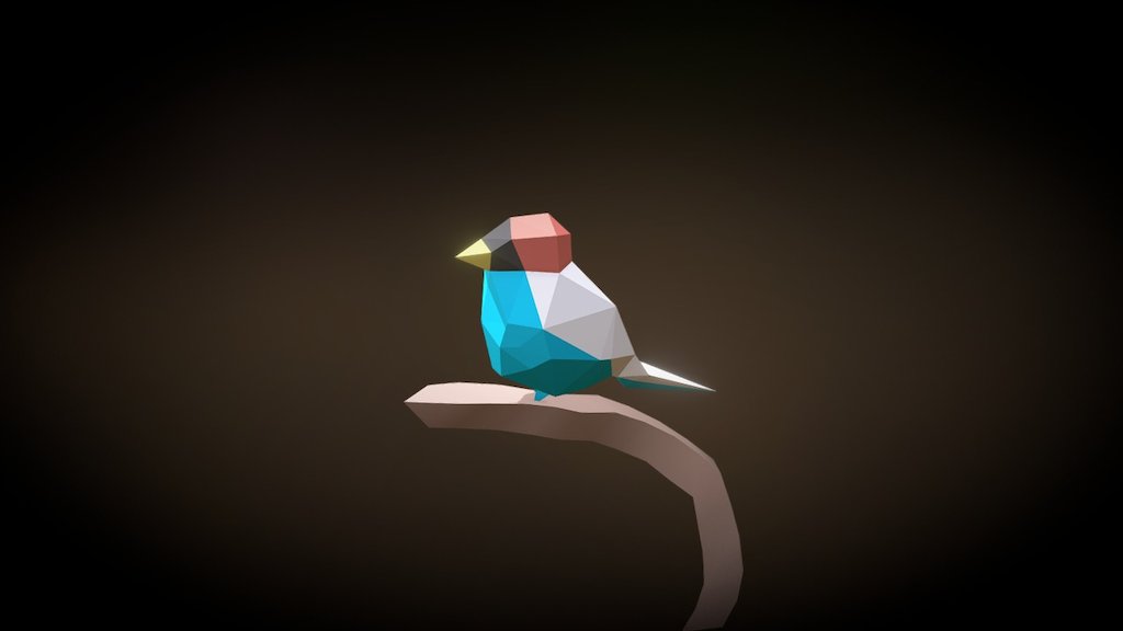 Low poly bird - Low Poly Bird - 3D model by hololeo 3d model