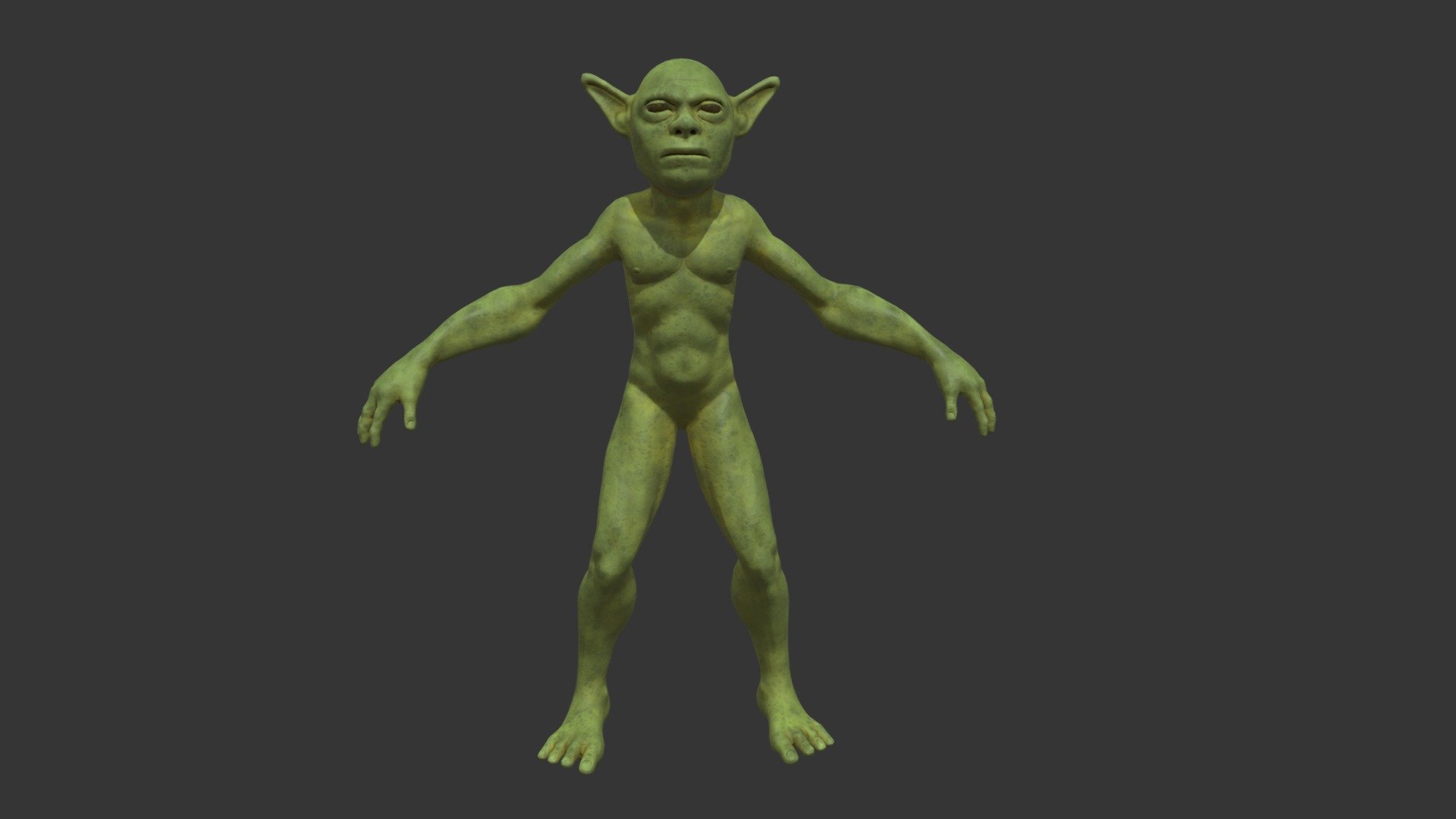Wild Goblin with control rig (epic skeleton): -Epic skeleton; -Unreal Engine project;

control rig (Cinema 4d and Blender); -pbr material; -low poly (poligons-5650, vertices-5638); -game ready; -good topology; -realism;
many formats (blend, c4d, fbx, obj, dae, wrl, 3ds, stl). The model is low-poly with pbr material, good topology for animation. It can be used to create cartoons, commercials or in game development. Also pay attention to other 3d models in my store, maybe something will interest you. Nо plugins. It's simple, take it and use it! If you have any queston about format , contact me please. Please don't forget to rate the model, for us it is very important 3d model