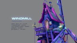Stylized Windmill props, windmill, handpaintedtexture, props-assets, props-game, stylized-handpainted, building-environment-assets, prop_modeling, stylizedmodel, stylized-texture, handpainted, building