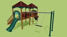 Kids swingset kids, slide, park, summer, playground, backyard, swingset