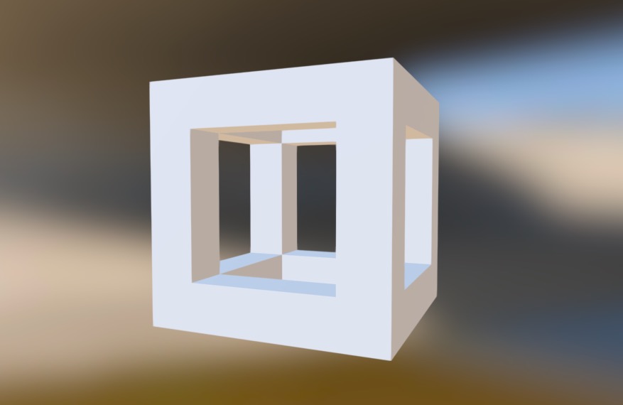 Structural design mathematically calculated - Open Cube - Download Free 3D model by eBroms 3d model