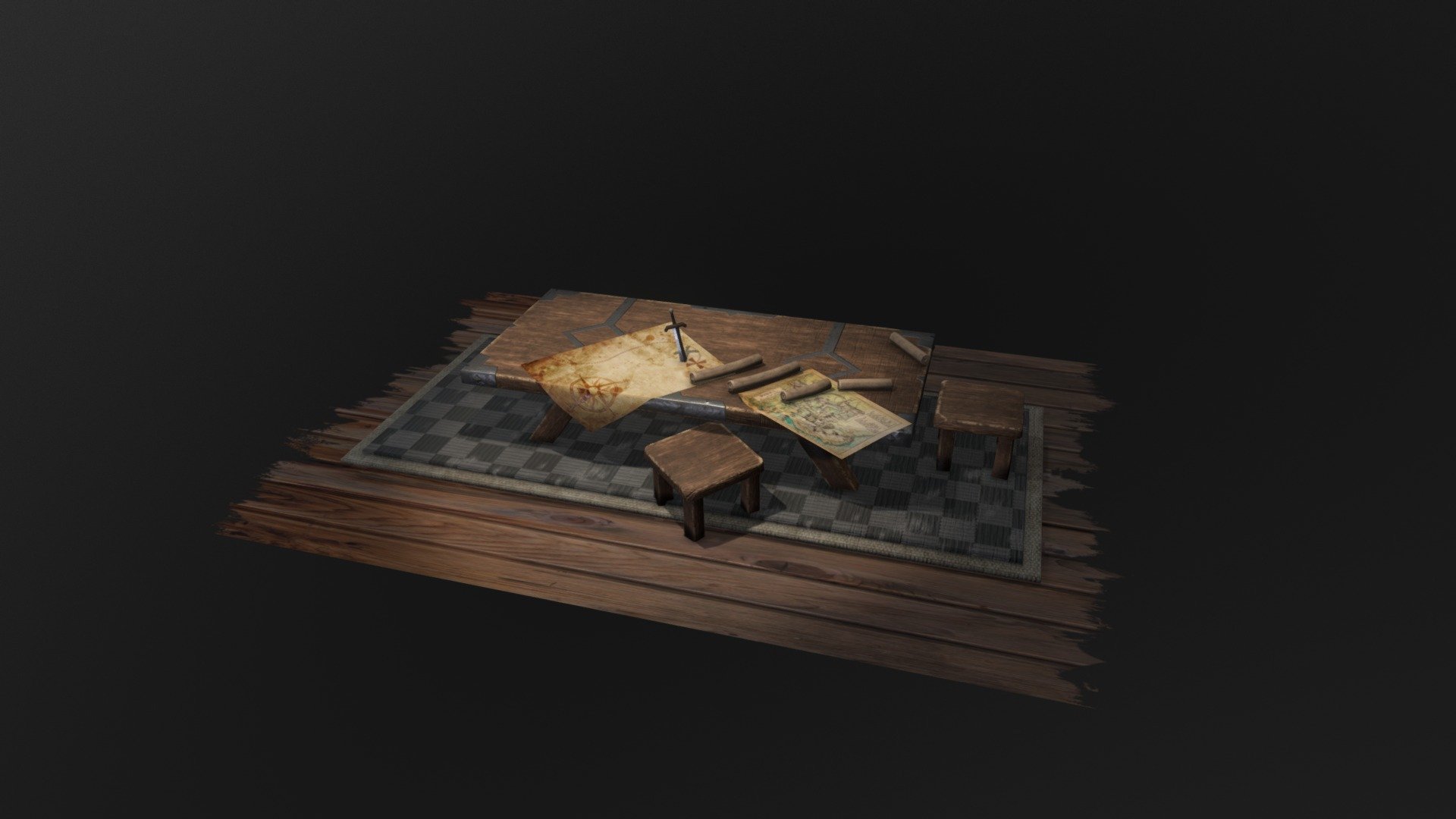 Tavern table - 3D model by Anton (@gremoover) 3d model