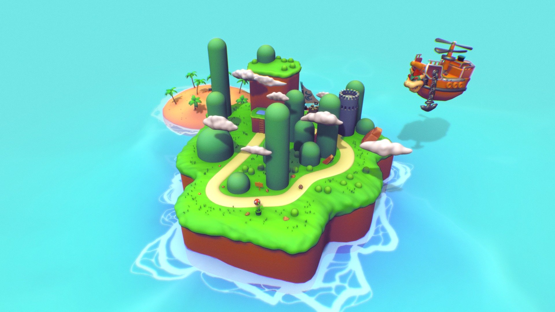 About 6 years ago (jul 19th 2016), I published on Sketchfab one of my first project with Blender. I discovered at the same time the anotation function that I found great to tell stories with a simple 3d model. This model was Yoshi Island. A model that has really aged (and is very ugly too :D). That's why I wanted to update it. All is not perfect but the main thing for me was to see the evolution between these two models.






More information about my work is available on my Artstation.

You can follow me on my different social links.
 - Yoshi's Island (New version) - 3D model by Zhed Titus (@ztitus) 3d model