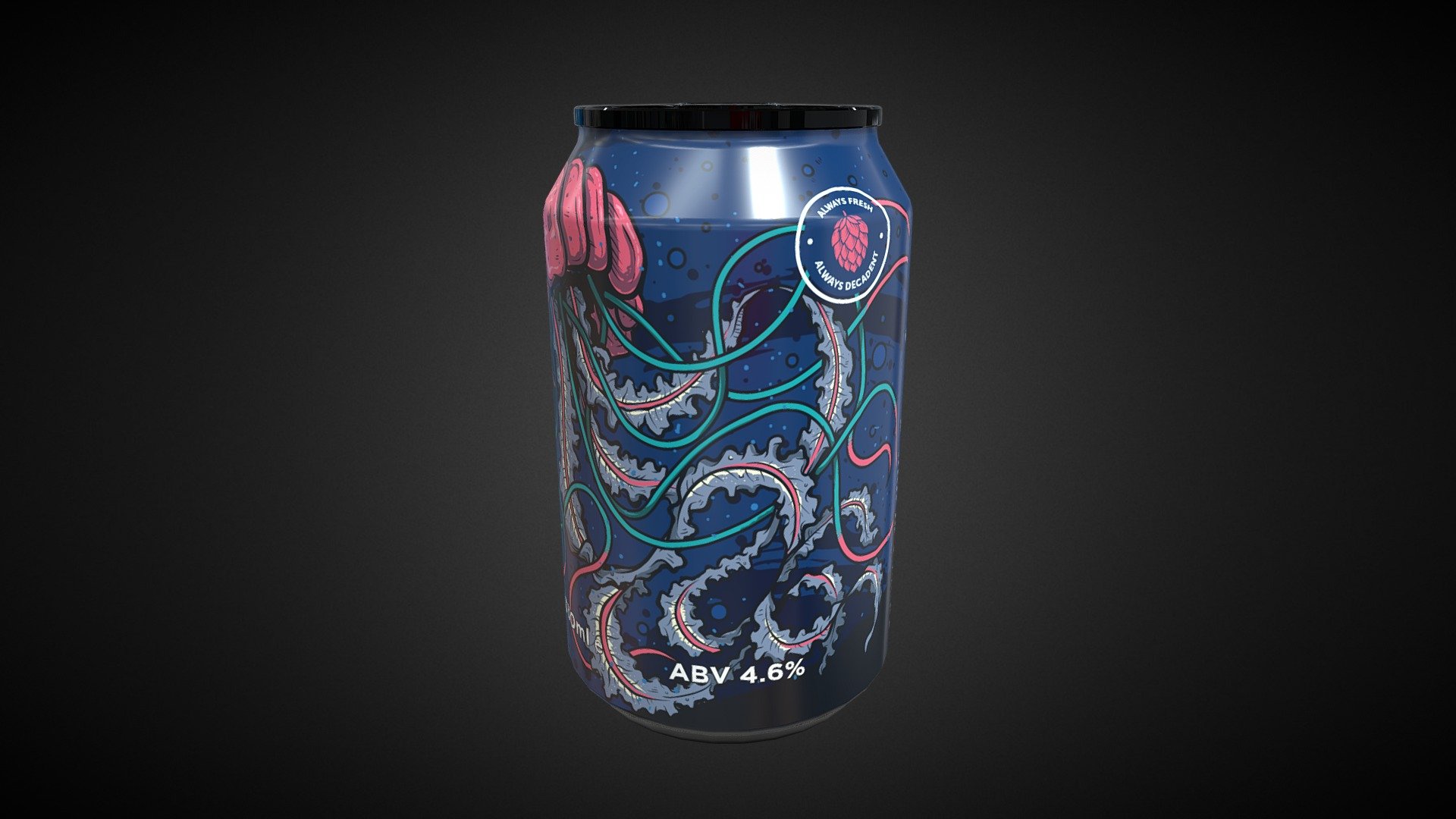 1/3 of a commision I did with Komodo Vape - Hog Brew can - Sting - Download Free 3D model by Matthew_Games (@Matthew609) 3d model