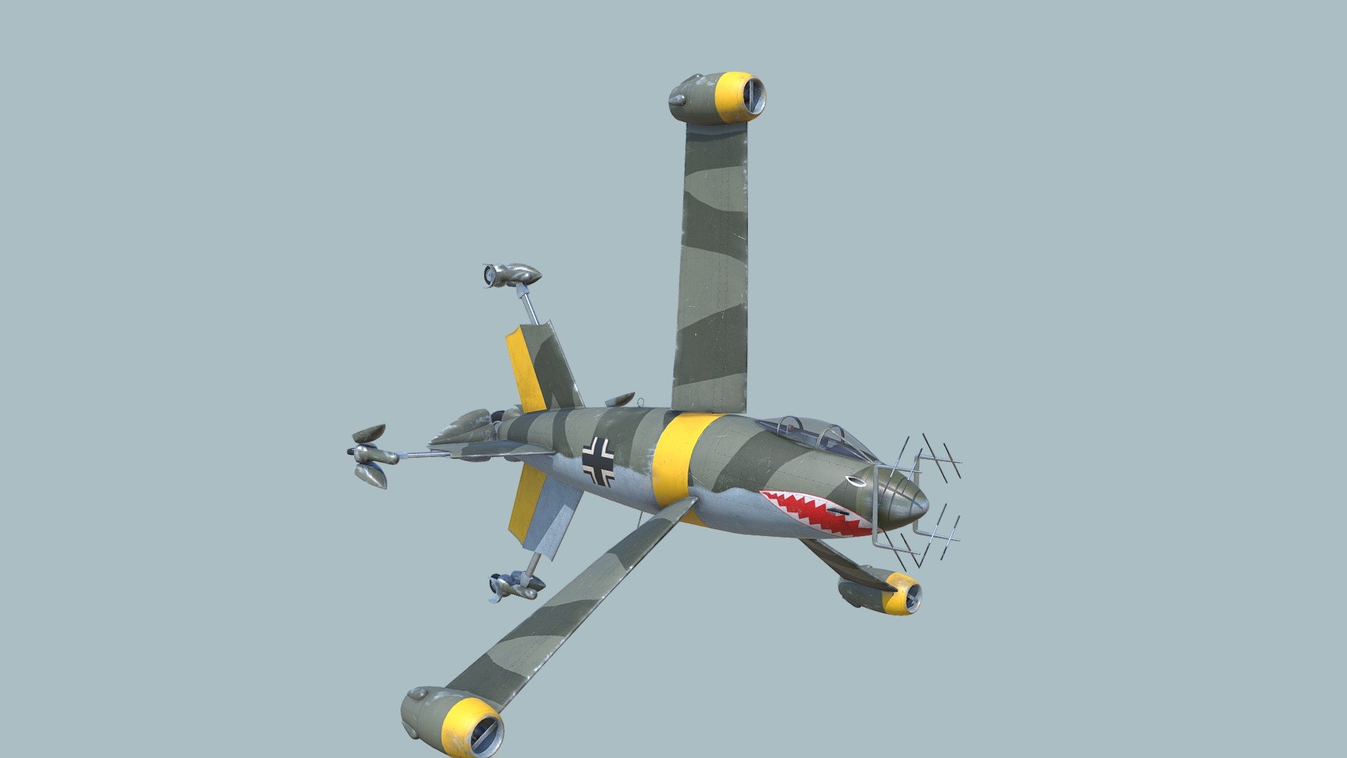 The Focke-Wulf Triebflügel, or Triebflügeljäger, literally meaning &ldquo;thrust-wing hunter