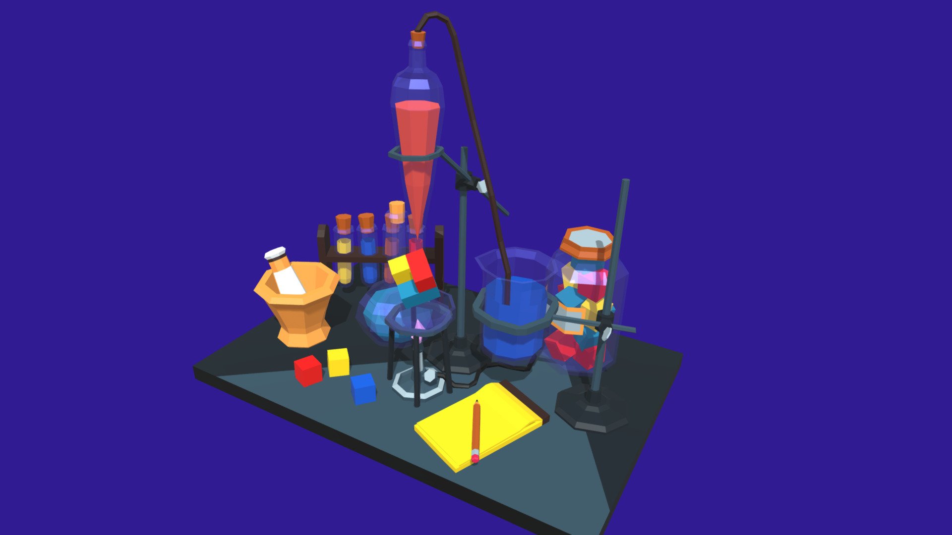 Celebrating the debut of Google Blocks Lab setting with some blocky lab equipment!

Imported from Poly (#atB26Z6BPd0) - Blocks Lab Equipment - Download Free 3D model by djcarson 3d model
