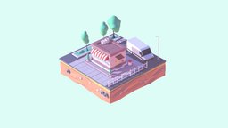 Cartoon Low Poly Market Building tree, toon, toy, ny, urban, road, brooklyn, market, travel, newyork, business, america, supermarket, town, motion, commercial, nature, isometric, game-ready, illustration, streets, ski-resort, isometrical, low-poly, cartoon, game, lowpoly, gameart, house, usa, city, cinema4d, building, shop, c4d