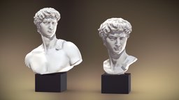 bustes david _ print greek, printing, classic, print, statue, 3dprint, blender, art, design, stylized, decoration, sculpture