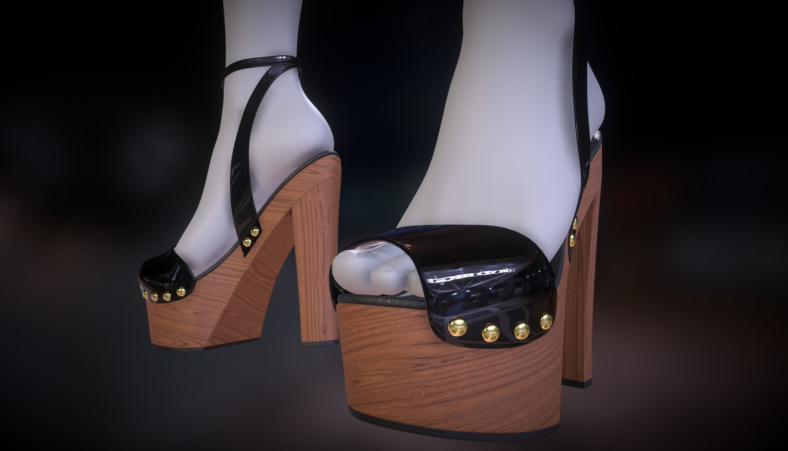 Foot Pose - Misa Heels Foot Pose - 3D model by OneSix 3d model