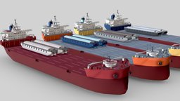 Heavy Lift Vessel lowpoly Low-poly
