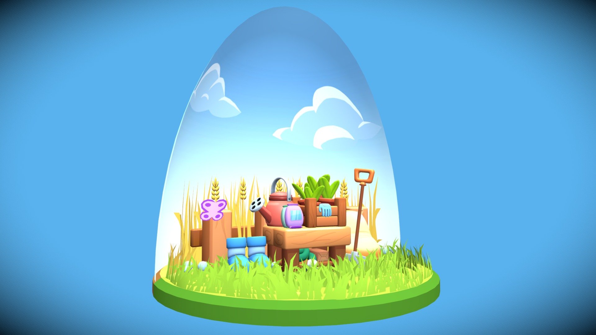 A simple cutesy farm scene.
Textures: 4
Materials: 2 - Low poly farm - 3D model by ANDRIESvdHEIDE 3d model