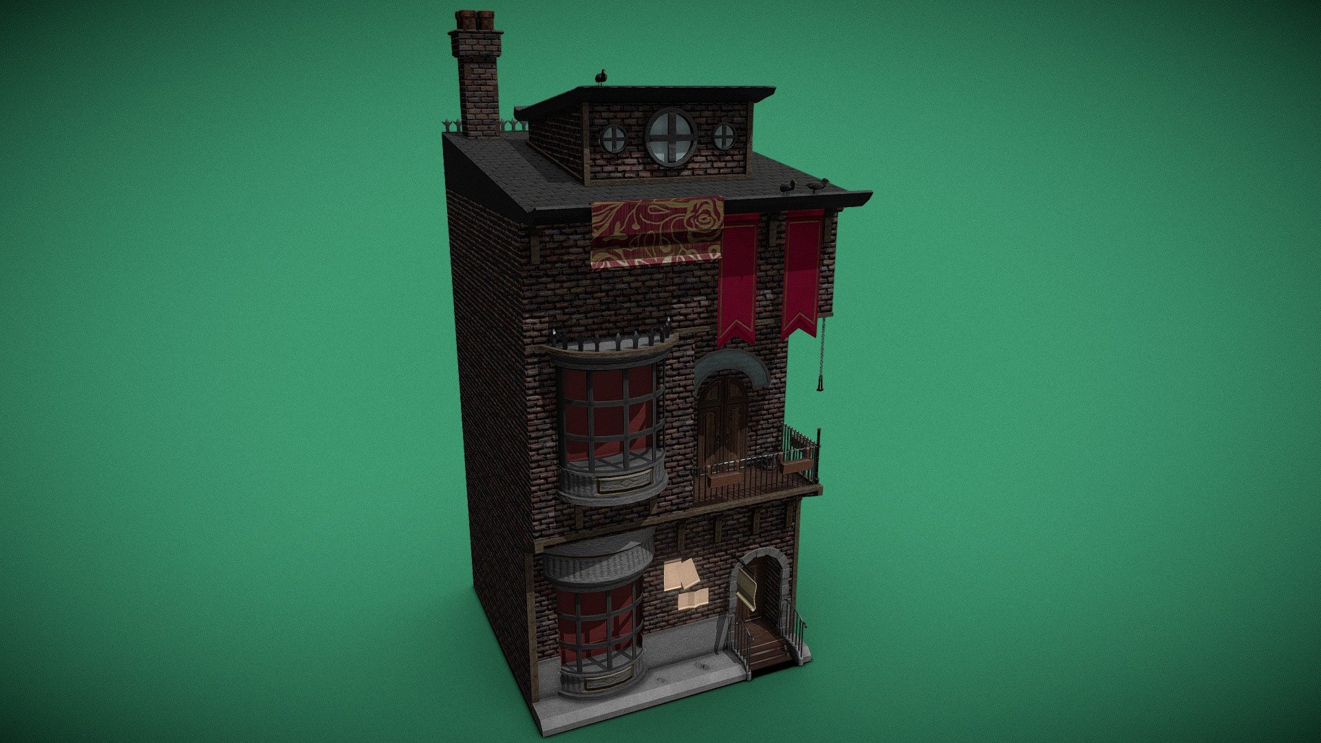 Diagon Alley for Gam180 Project 3d model