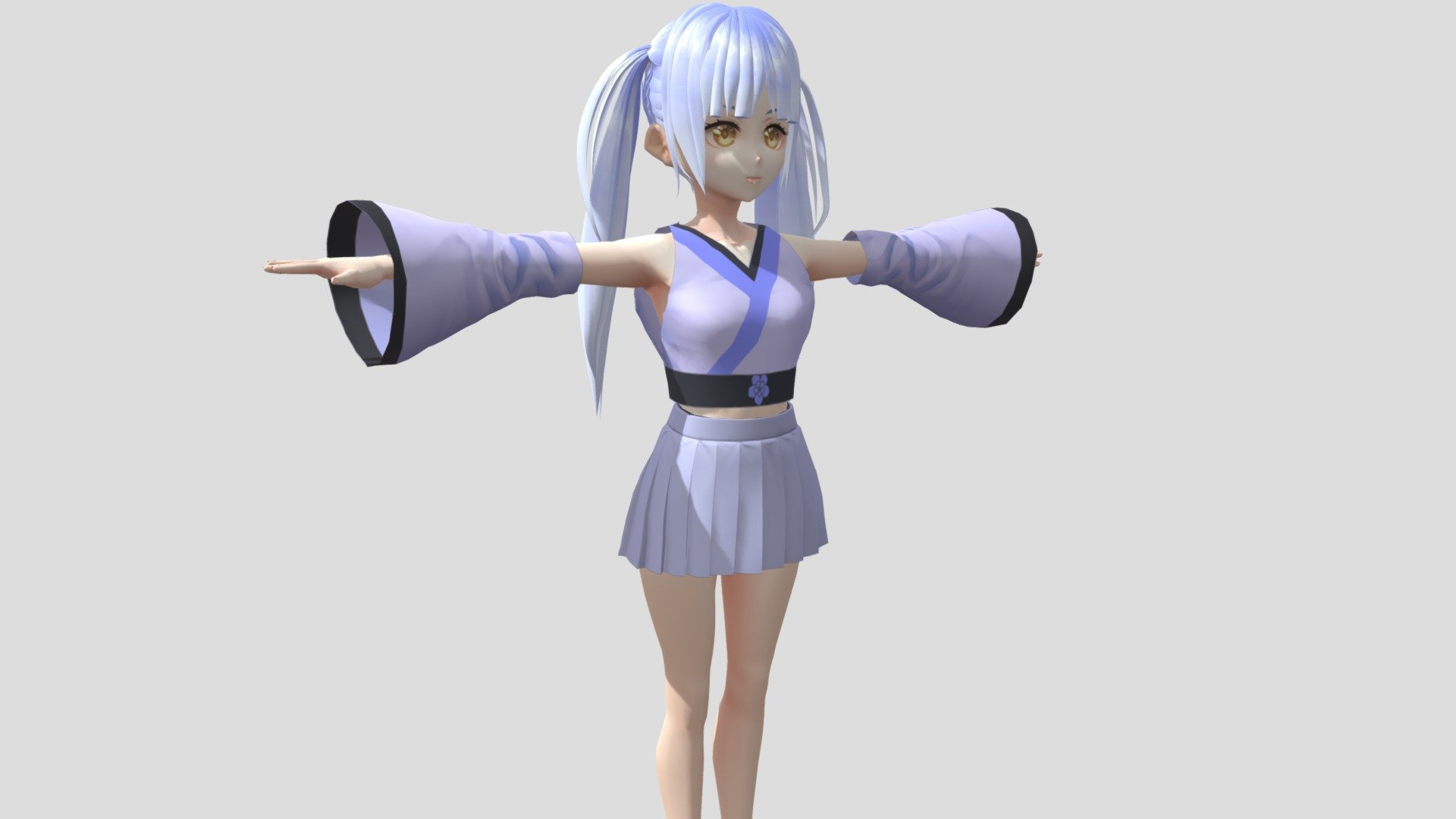 Model preview



This character model belongs to Japanese anime style, all models has been converted into fbx file using blender, users can add their favorite animations on mixamo website, then apply to unity versions above 2019



Character : Suzuran

Verts:20765

Tris:29522

Fourteen textures for the character



This package contains VRM files, which can make the character module more refined, please refer to the manual for details



▶Commercial use allowed

▶Forbid secondary sales



Welcome add my website to credit :

Sketchfab

Pixiv

VRoidHub
 - 【Anime Character / alex94i60】Suzuran - Buy Royalty Free 3D model by 3D動漫風角色屋 / 3D Anime Character Store (@alex94i60) 3d model