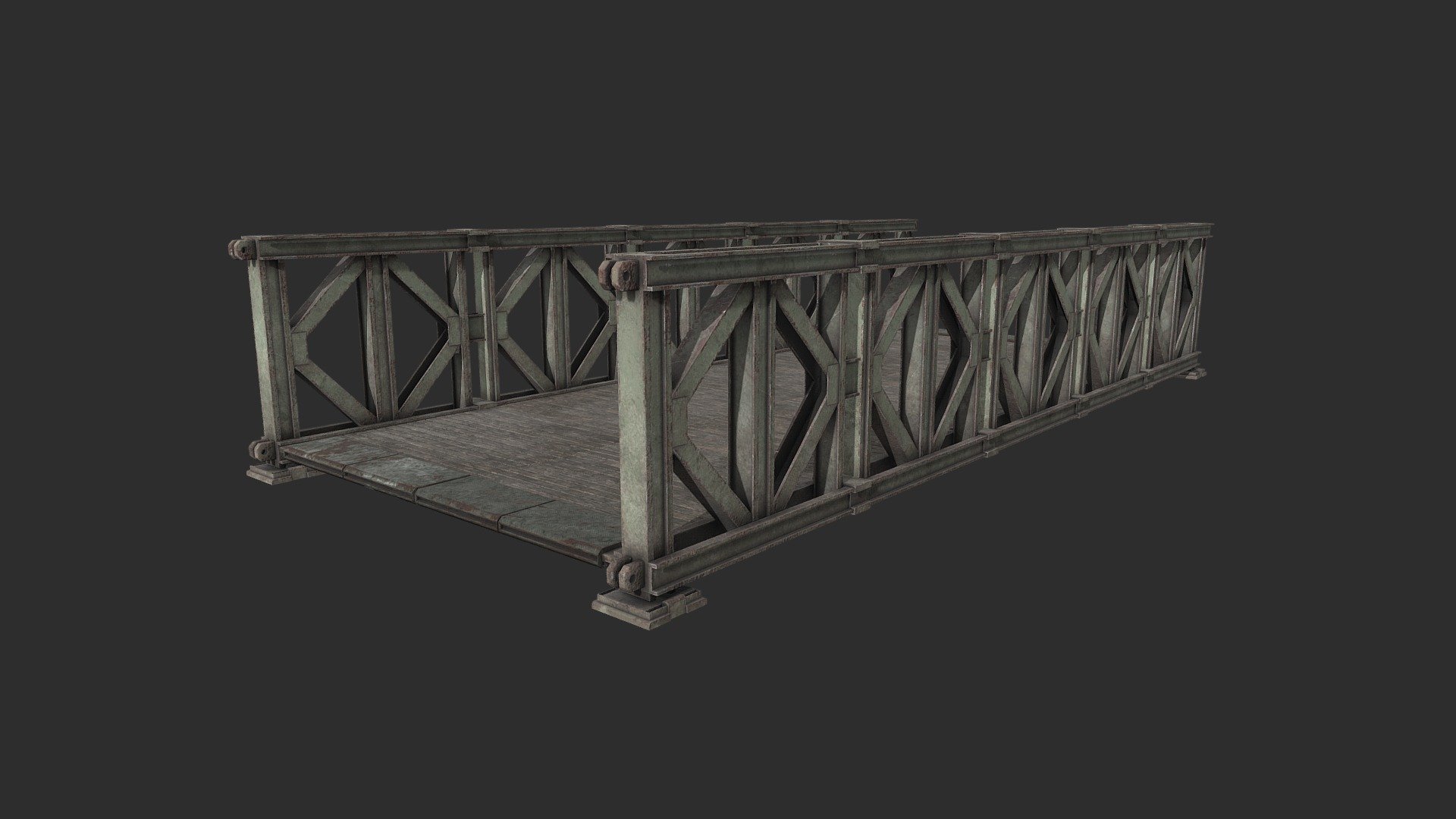 Modular bridge used in Expedition Zero game - Modular Army Bridge - 3D model by Kamil Rochl (@rochlkamil) 3d model
