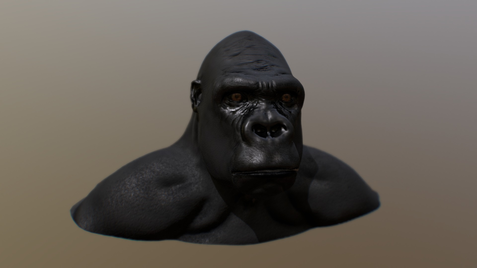 all work using blender - Gorilla - 3D model by Mohamed Fathi (@MohamedFathi) 3d model