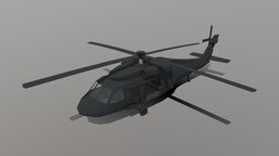 Black Hawk Low Poly blackhawk, black-hawk, low-poly, lowpoly, helicopter