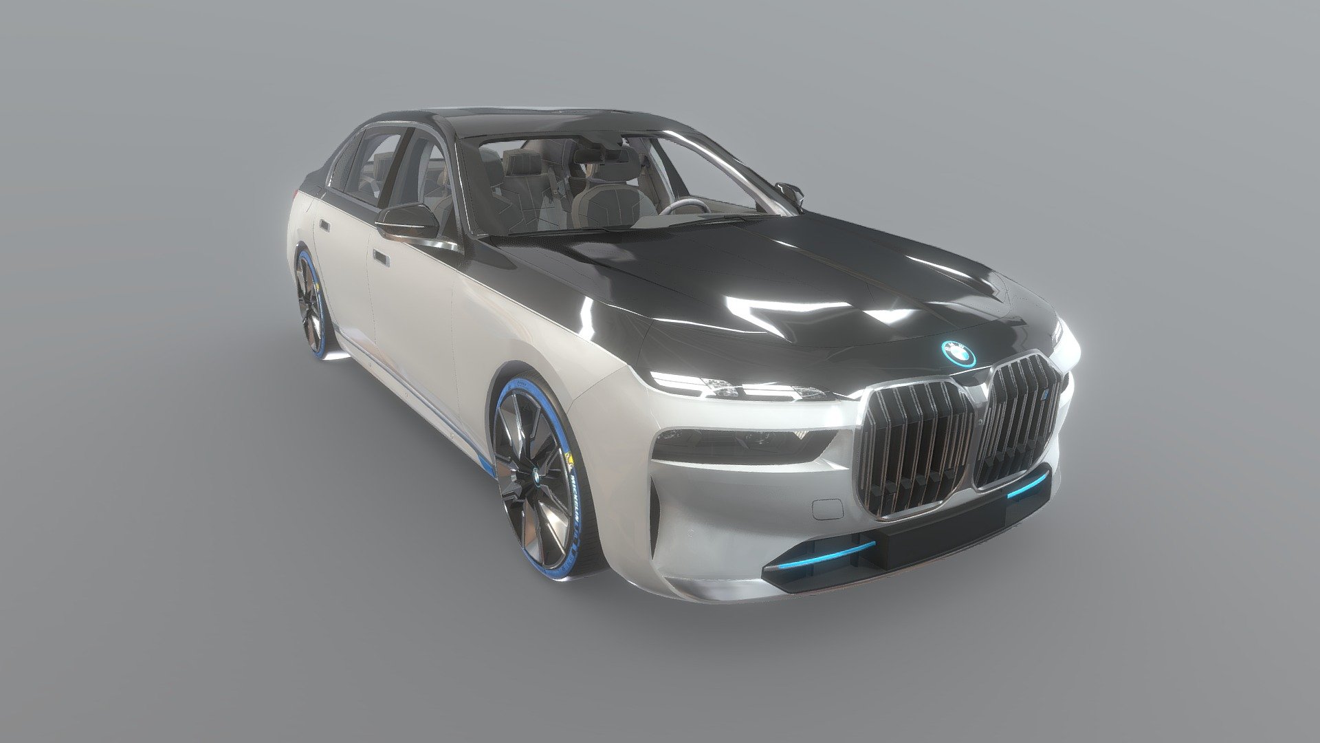 2022年3月16日，宝马在 2021 财报年会上正式公布，全新一代 BMW 7 系将携手纯电动车型 i7 将于 4 月 20 日正式发布，7 系新车也有燃油和插电混动的版本。 - 2023款宝马i7 - 3D model by oYDWEo (@907104322) 3d model