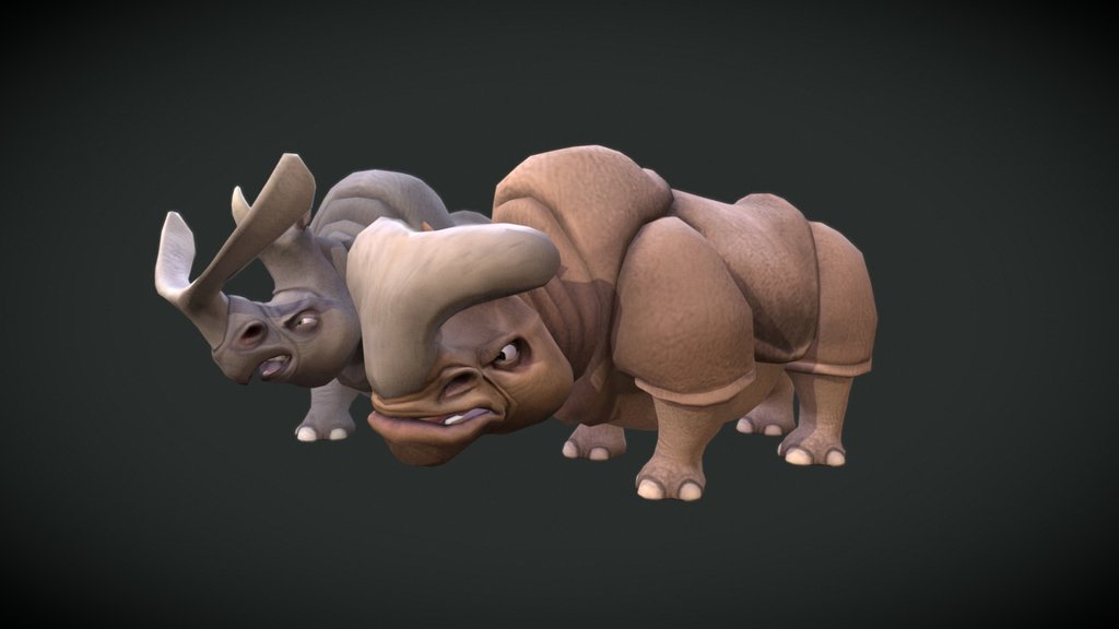 Ice Age characters Carl and Frank I created for the mobile game Arctic Blast - Carl N Frank - 3D model by 3dnomad 3d model