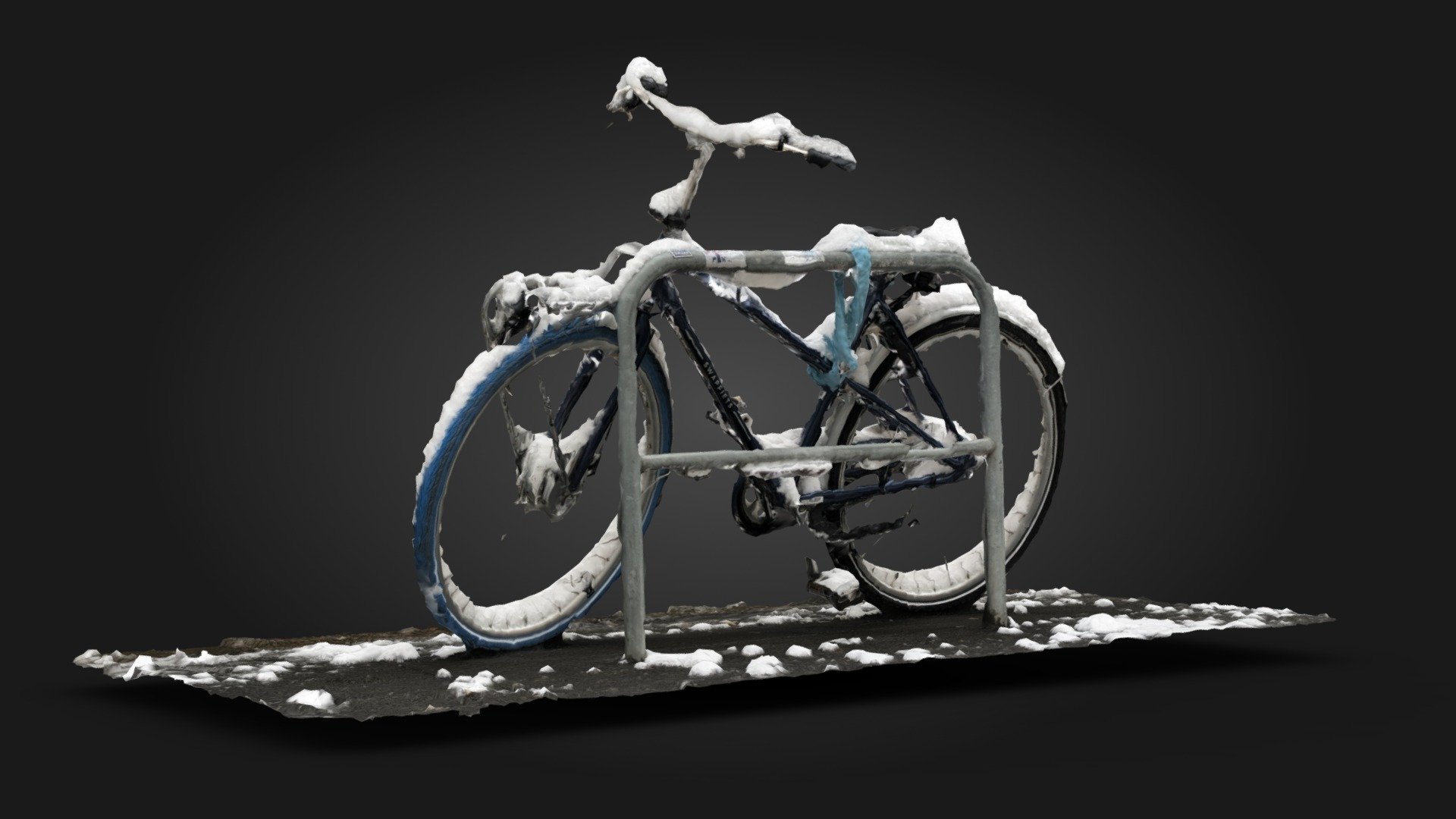 An iPhone Photogrammetry scan of a cruiser bike in Berlin after a night of snow! - Cruiser Bike Under Snow - Buy Royalty Free 3D model by Azad Balabanian (@azadbal) 3d model
