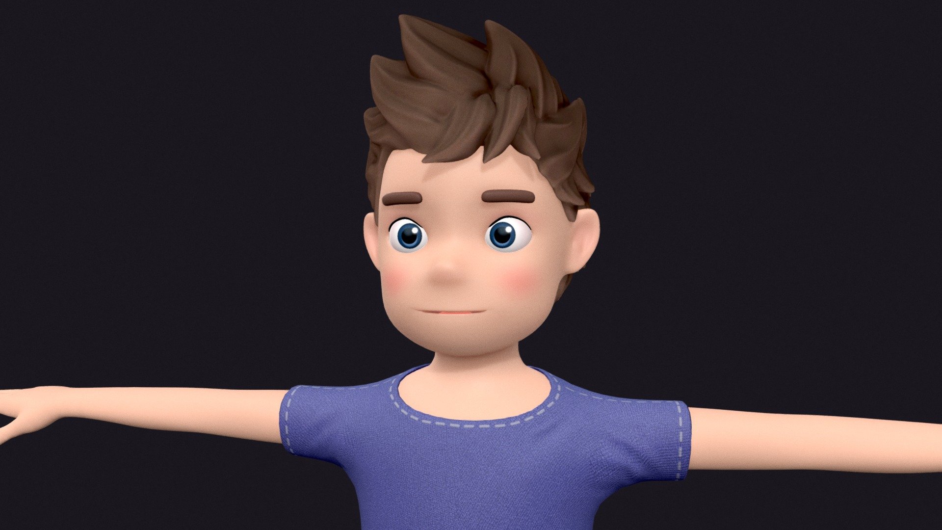 New cute stylized character.

Fully rigged with facial expressions.

With walking animation

Just by changing clothes and hair you have a fully functional new series of cute stylized characters.

It contains many shape morphs for easy and fast animation

You can also see a 3d render here: https://youtu.be/wQF_RUz2q30 - Stylized Character Rigged & Facial Expressions - Buy Royalty Free 3D model by ahingel 3d model