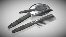 Hairdressing Tools unwrap, game, pbr
