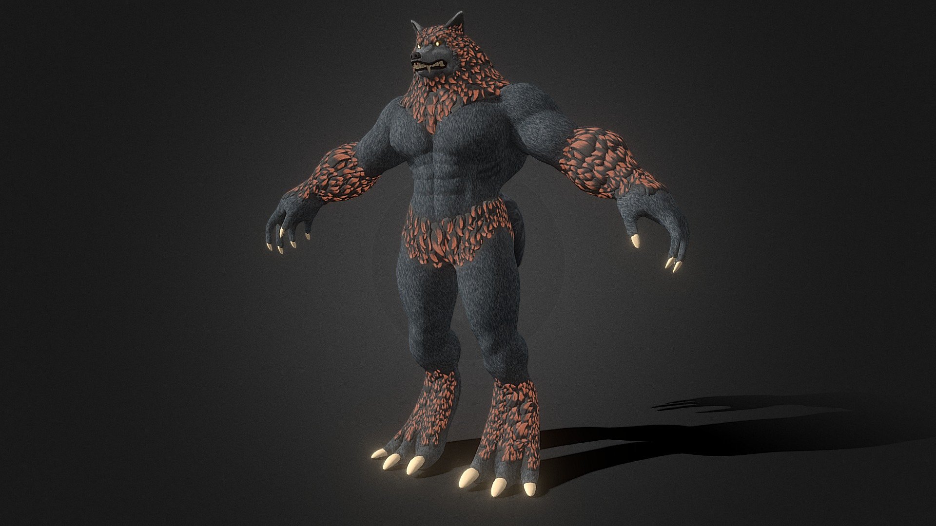A large enemy character for my Final Year Project.

Done in ZBrush and low poly retopo using Maya

baked and textured in Substance Painter - Monster Werewolf - 3D model by not_LH 3d model