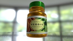 Vitamin supplement pill bottle object, vegetal, jar, vitamin, health, pill, branding, healthcare, vegetarian, vegan, supplement, blender, bottle, plastic