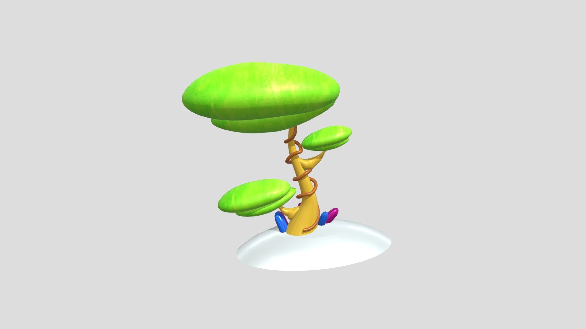 free cartoon tree. Low polly - free cartoon tree. Prop for game - Download Free 3D model by warzone110205 3d model