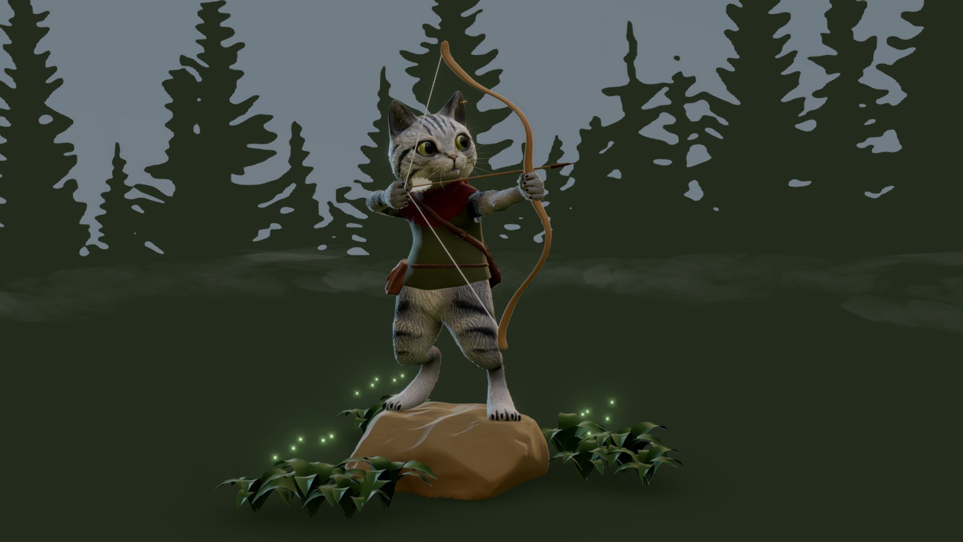 Personal project i made in free time without any concept. Inspired by Monster Hunter World kitties 3d model