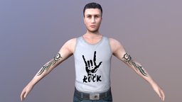 MAN 04 -WITH 250 ANIMATIONS body, hair, base, mesh, boy, people, basemesh, beard, realistic, old, movie, gents, mens, men, game-ready, game-asset, rigged-character, dressed, character, asset, game, lowpoly, man, animation, animated, human, male, rigged, highpoly