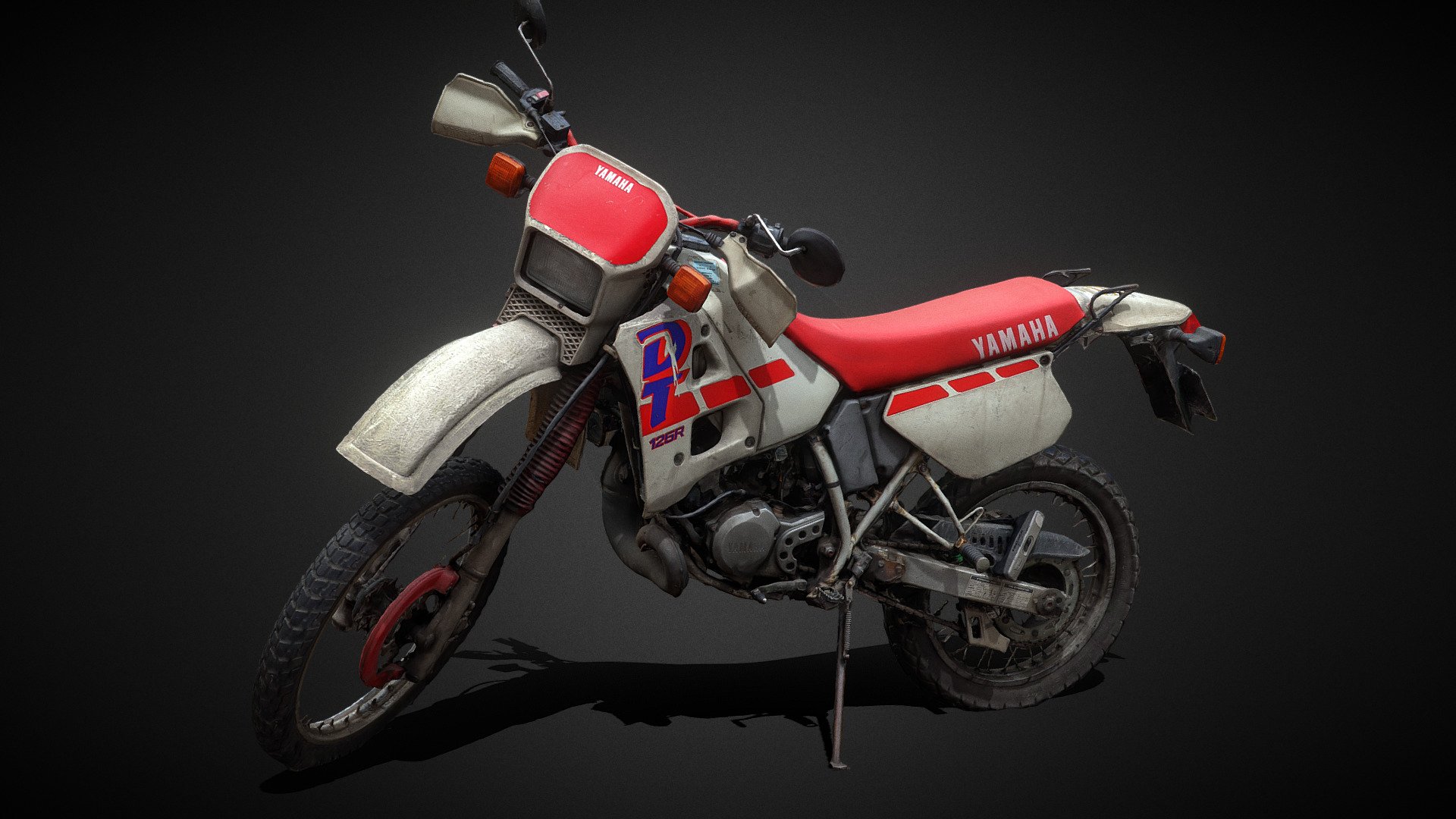 Photogrammetry scan of a Yamaha DT 125 R motorcross;
220 pics with 200D, processed with Reality Capture. 

From 80m to 200K model with 4K textures 3d model
