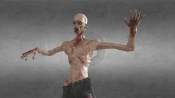 zombie polypaint, zbrush-sculpt, substancepainter, substance, 3dsmax