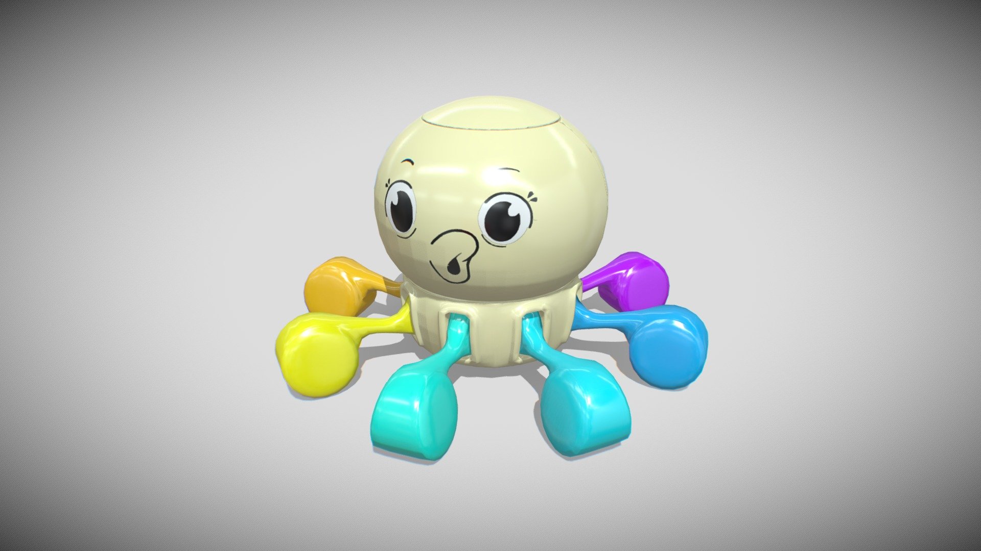 3d model of the octopus toy - Octopus Toy - 3D model by djkorg 3d model
