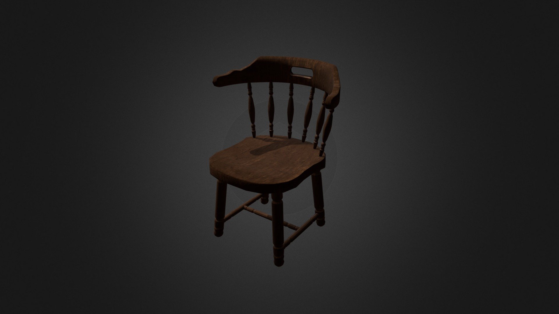 Lowpoly wooden chair prop with textures configured for UE4. Ready for real-time use, and PBR rendering 3d model